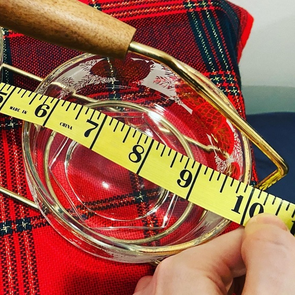 Vintage Mid Century Pine Cone Appetizer Serving Dishes with Caddy - Picture 7 of 7